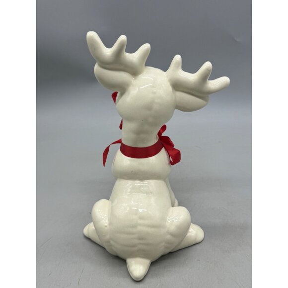 Vintage Christmas Handcrafted ceramic reindeer, reindeer, sitting 10" Tall READ - Picture 6 of 7